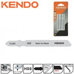 SKI - สกี จำหน่ายสินค้าหลากหลาย และคุณภาพดี | KENDO 46003001 ใบเลื่อยจิ๊กซอตัดเหล็ก T118G (3 ชิ้น/แพ็ค)